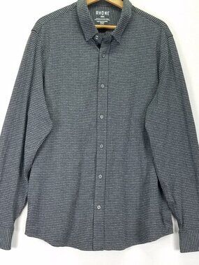Rhone Men XL Commuter Button Down Shirt Gray Performance Stretch Long Sleeve